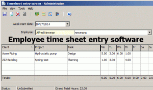 Employee TimeSheet - ERP Gold